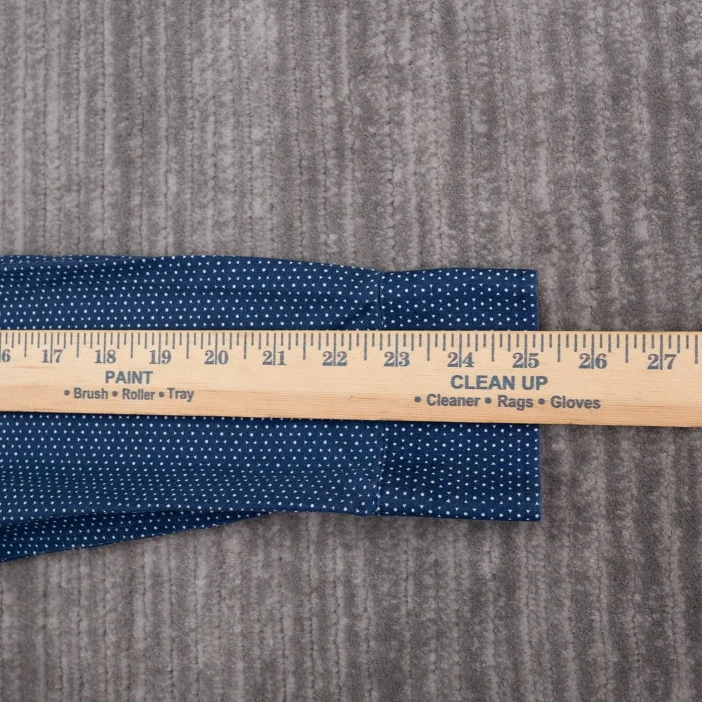 Banana Republic Button Up Shirt Mens M Blue Excellent Non-Iron Slim Fit Dot